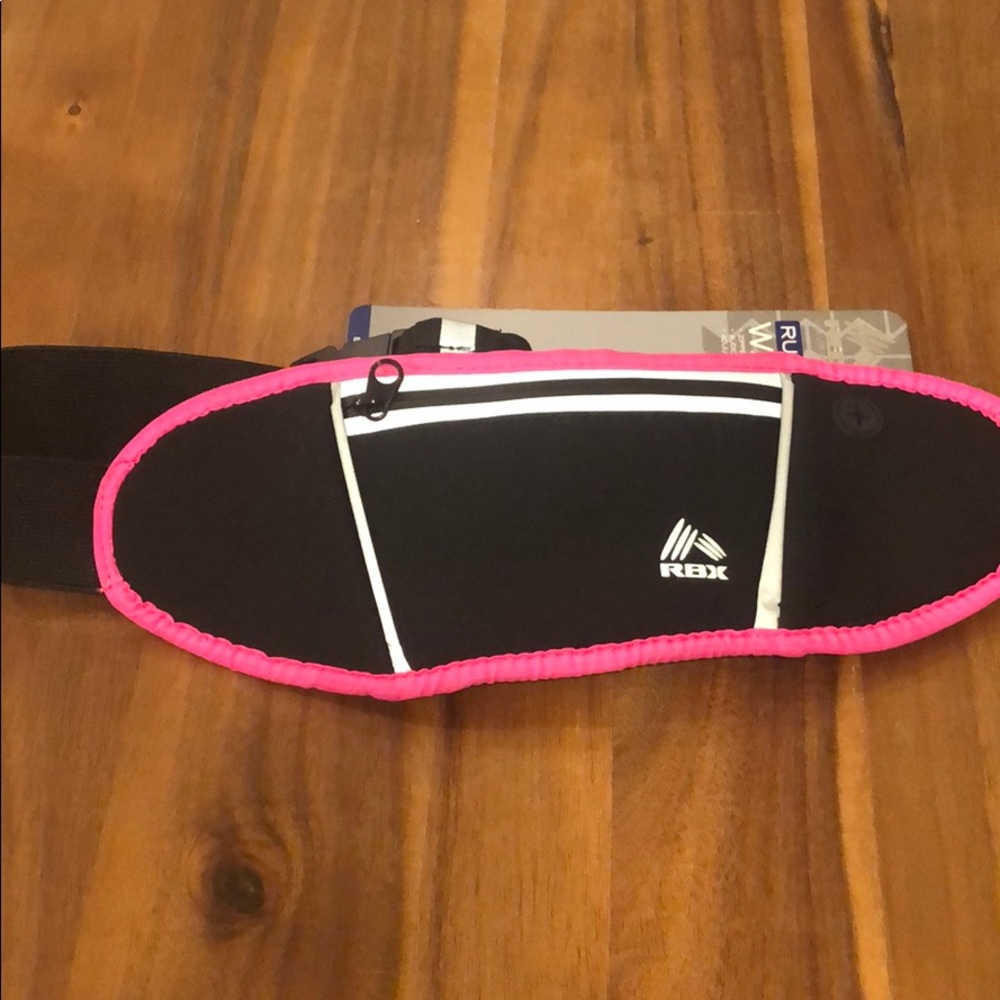 RBX running waist pack fanny pack pink and black